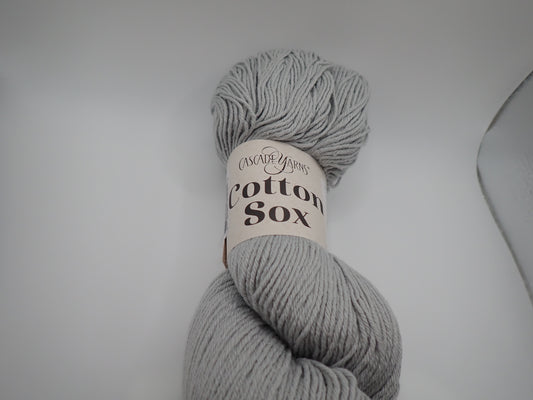 Cascade Yarns Cotton Sox Sock weight Silver