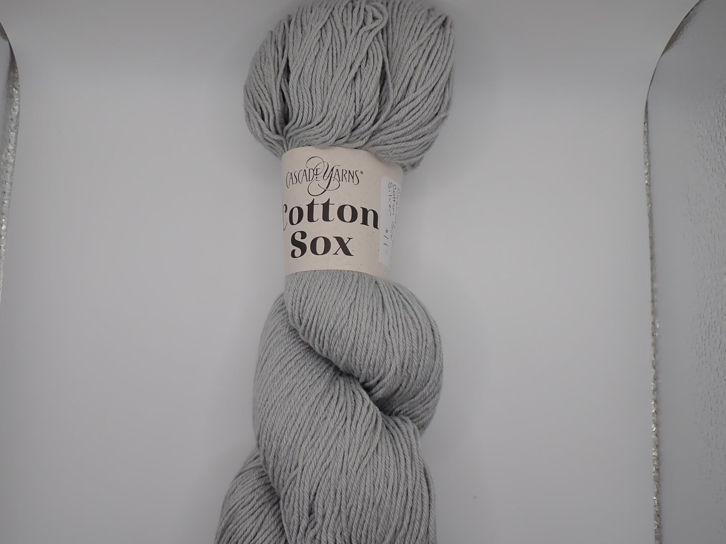 Cascade Yarns Cotton Sox Sock weight Silver