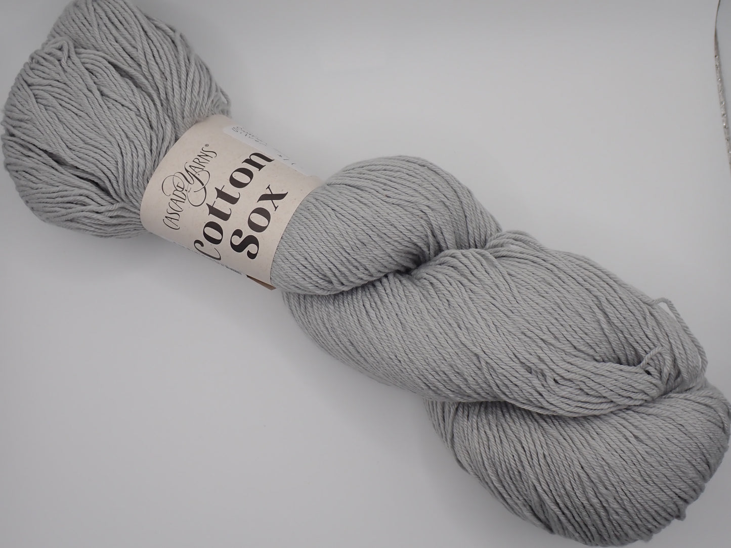 Cascade Yarns Cotton Sox Sock weight Silver