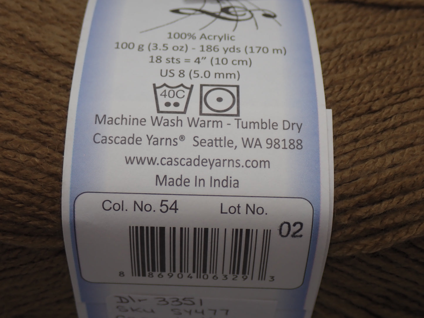 Cascade Yarns Anthem Worsted weight Toasted Coconut