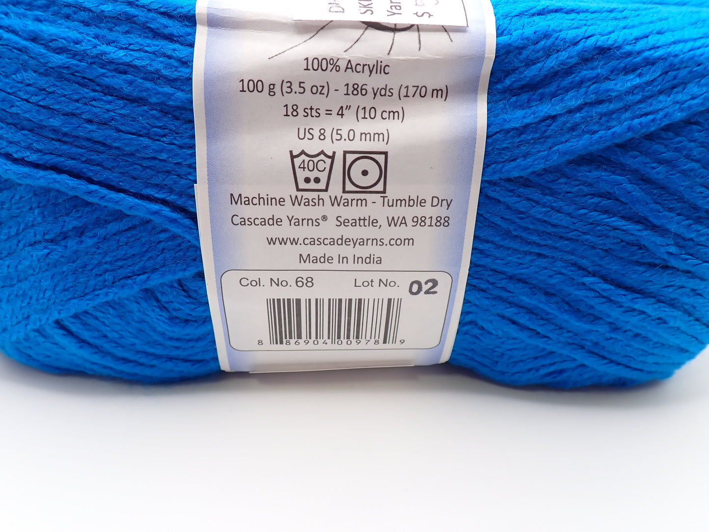 Cascade Yarns Anthem Worsted weight Brilliant Blue
