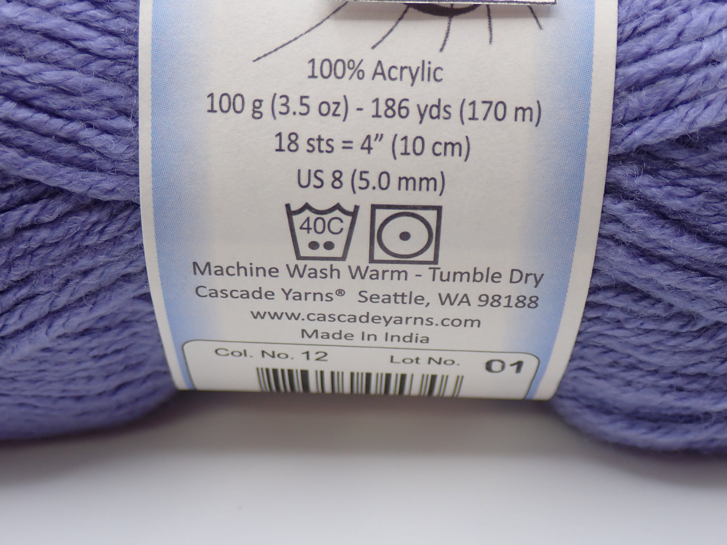 Cascade Yarns Anthem Worsted weight Lavender
