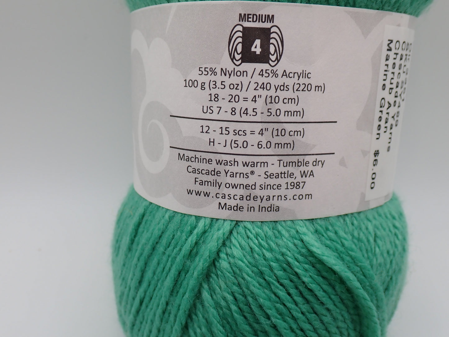 Cascade Yarns Cherub Aran Worsted weight Marine Green