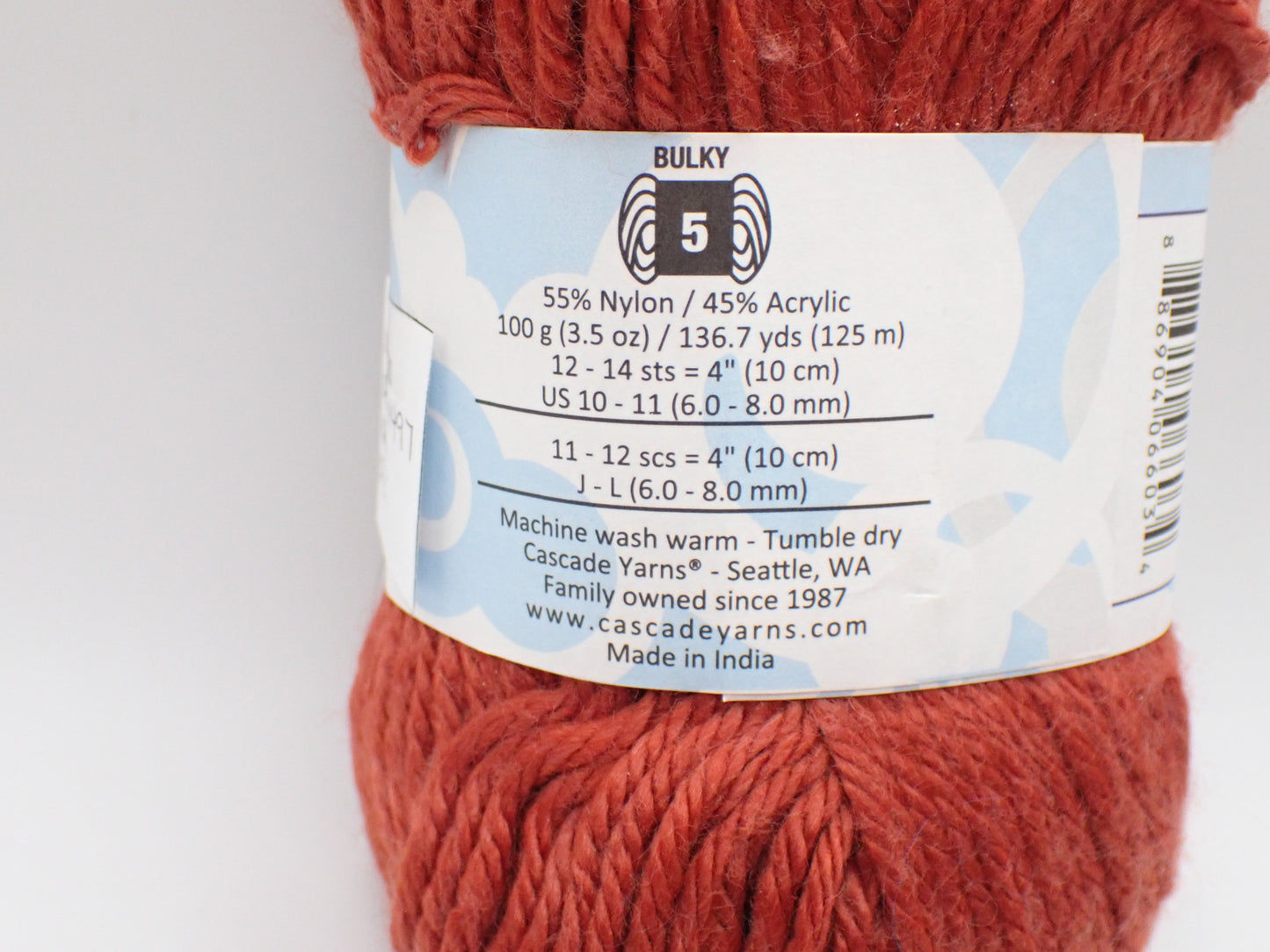 Cascade Yarns Cherub Chunky Bulky weight Cinnabar