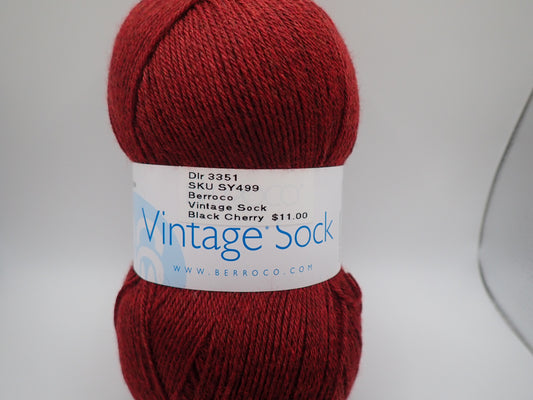 Berroco Vintage Sock Fingering weight Black Cherry