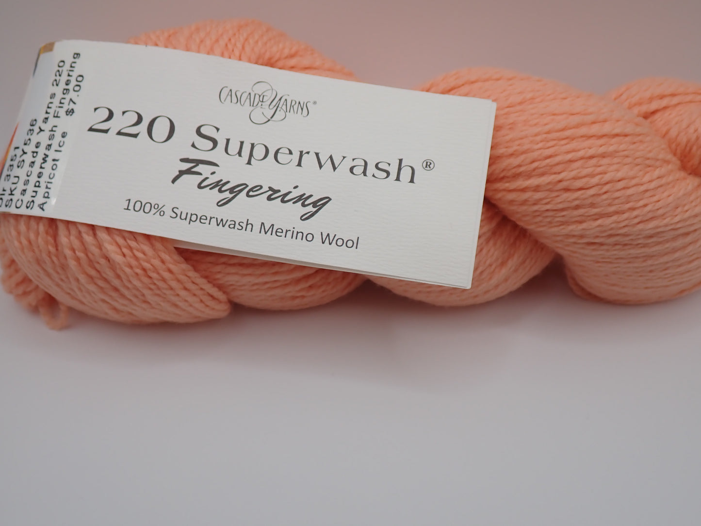 Cascade Yarns 220 Superwash Fingering weight Apricot Ice