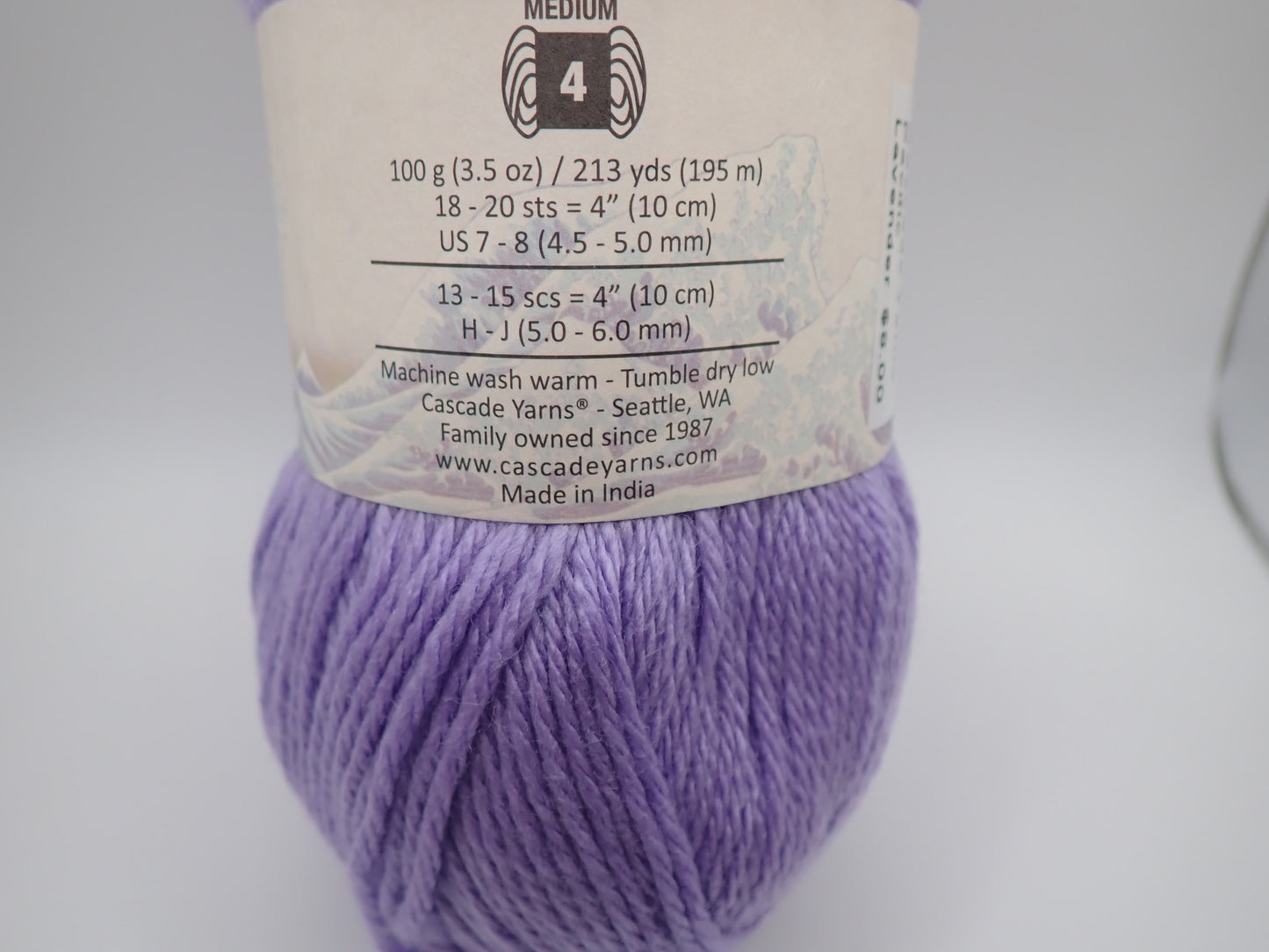 Cascade Yarns Pacific worsted weight Lavender