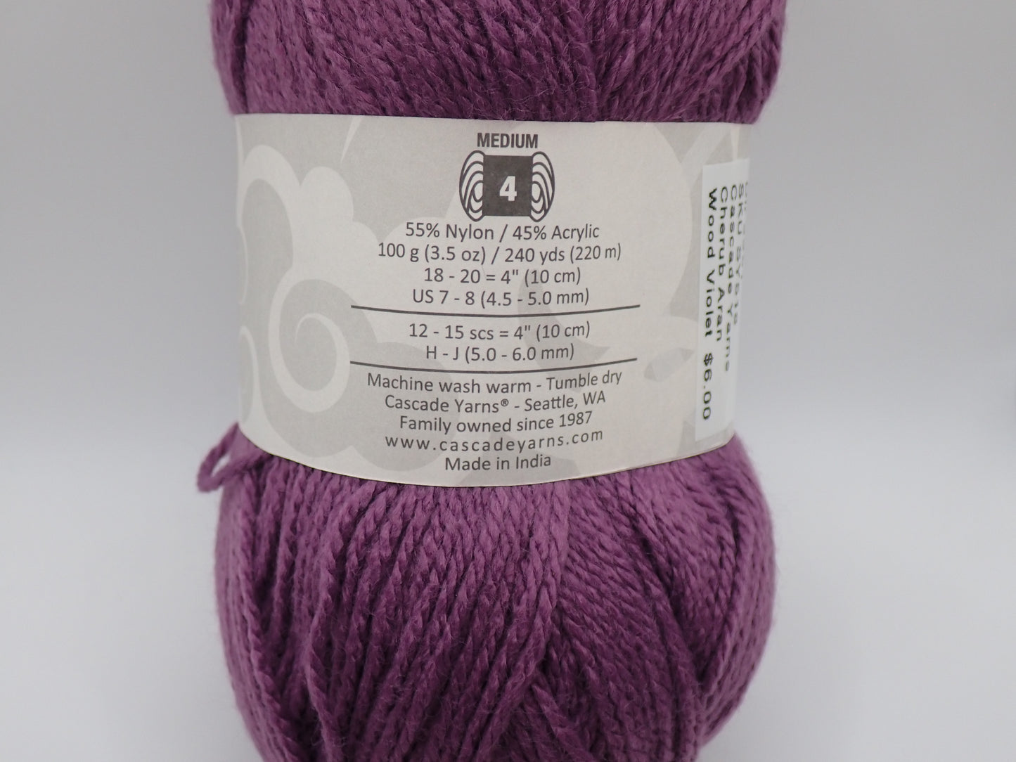 Cascade Yarns Cherub Aran Worsted weight Wood Violet