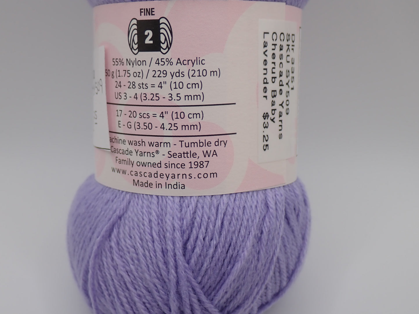 Cascade Yarns Cherub Baby Sock weight Lavender