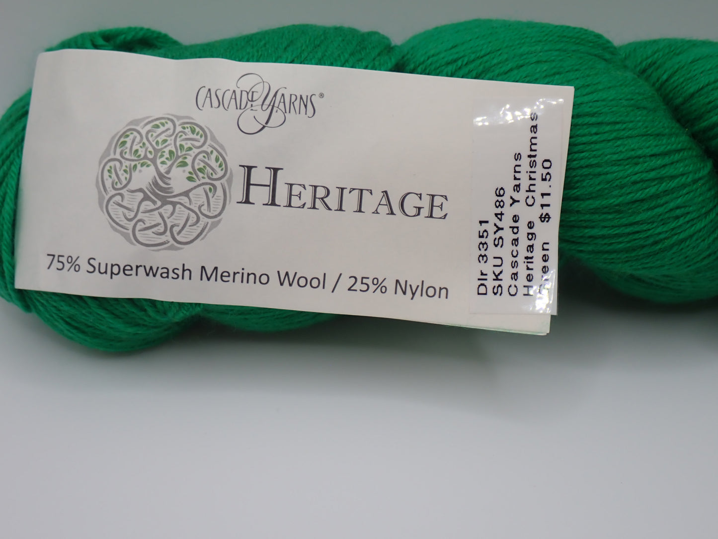 Cascade Yarns Heritage Fingering weight Christmas Green