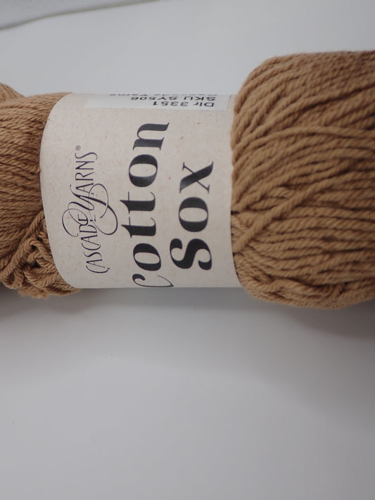 Cascade Yarns Cotton Sox Sock weight Tannin