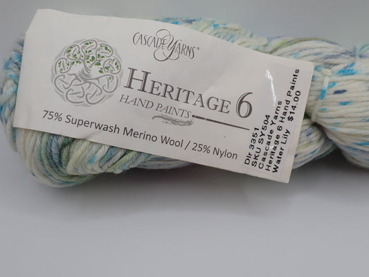 Cascade Yarns Heritage 6 Hand Paints Sock weight Water Lily