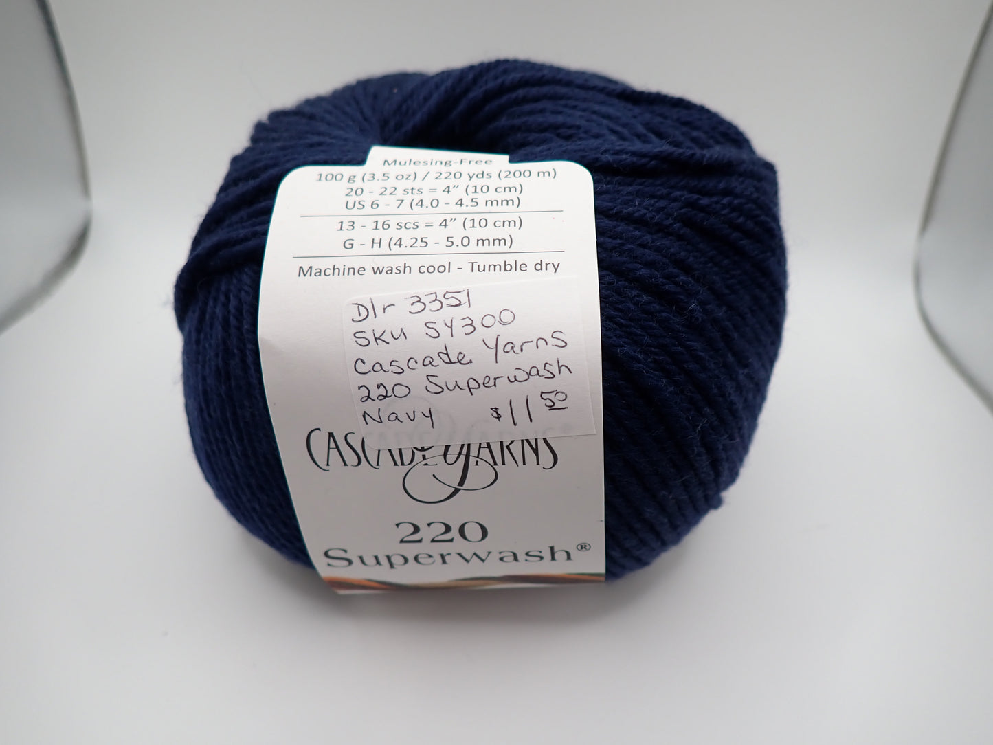 Cascade Yarns 220 Superwash DK weight Navy