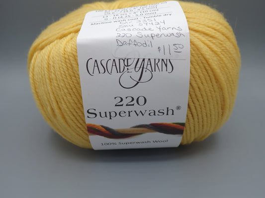 Cascade Yarns 220 Superwash DK weight Daffodil