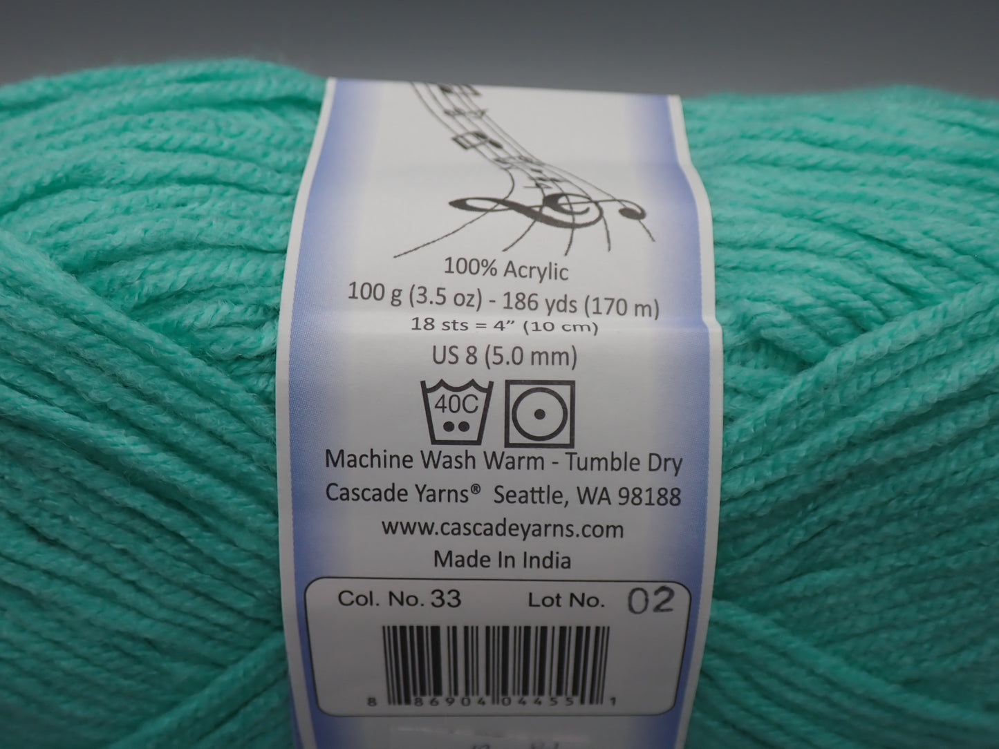 Cascade Yarns Anthem Worsted weight Cockatoo
