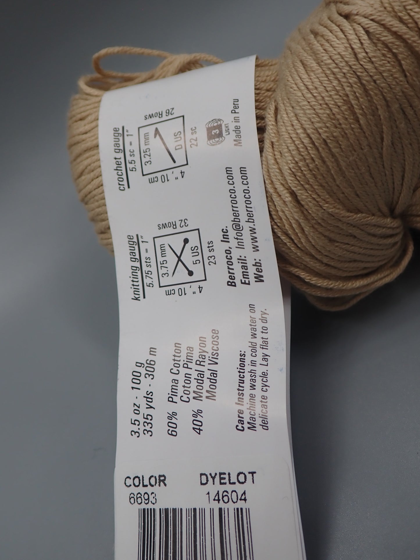 Berroco Modern Cotton DK weight Cliff Walk