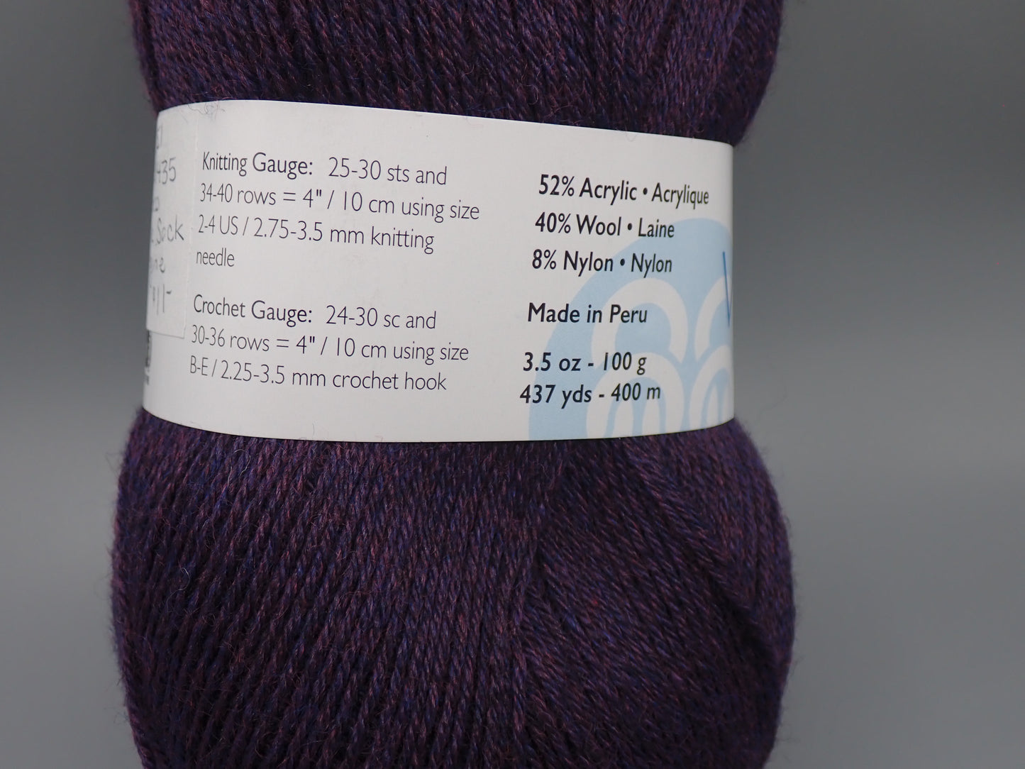 Berroco Vintage Sock Fingering weight Aubergine