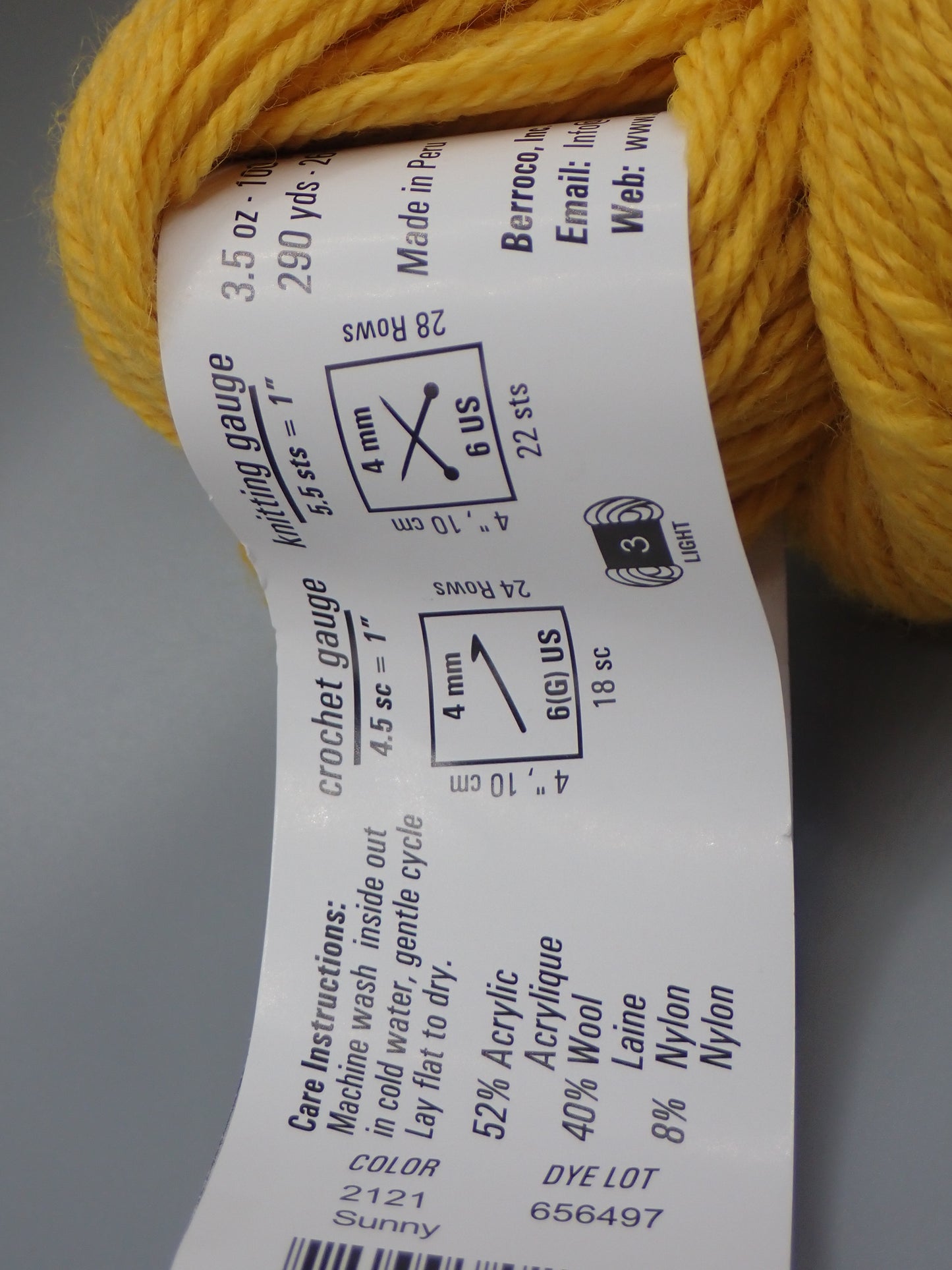 Berroco Vintage DK weight Sunny