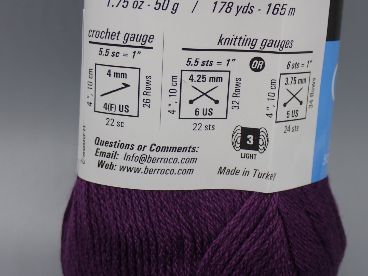 Berroco Comfort DK weight Purple