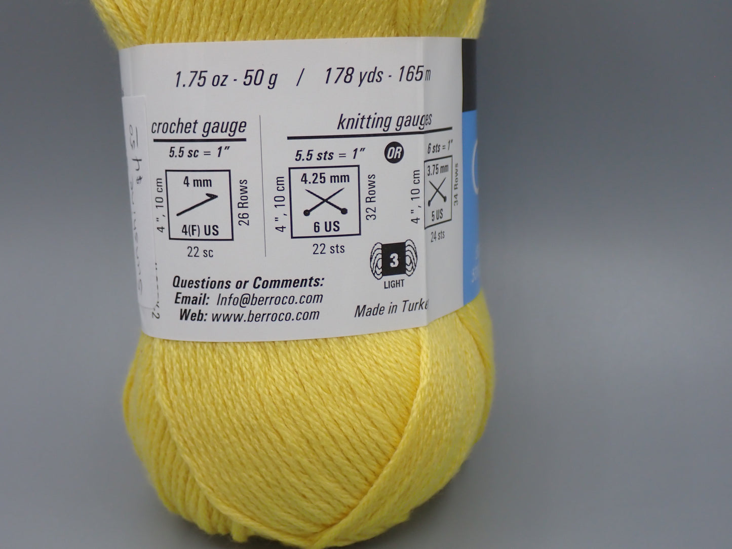Berroco Comfort DK weight Sunshine