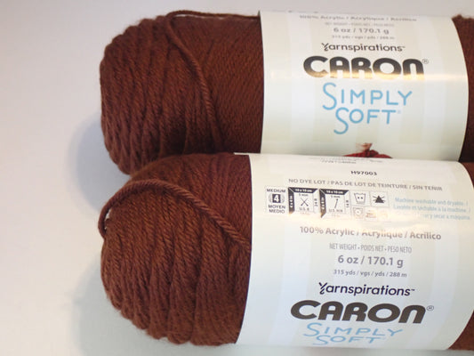 Caron Simply Soft DK weight yarn Chocolate