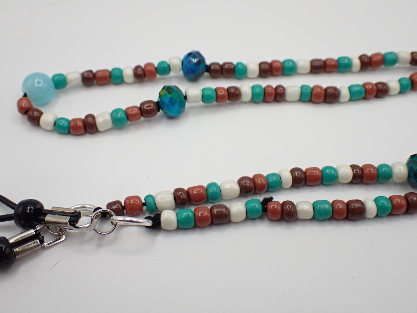 Beaded Eyeglass Cord Glass Earth Tone Beads