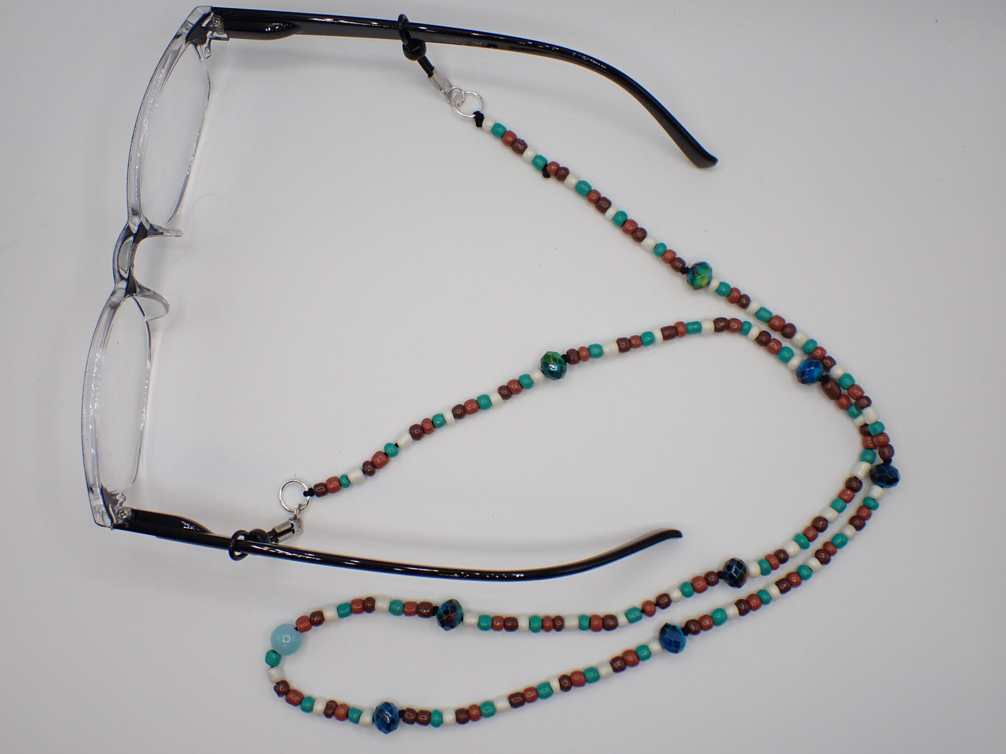 Beaded Eyeglass Cord Glass Earth Tone Beads