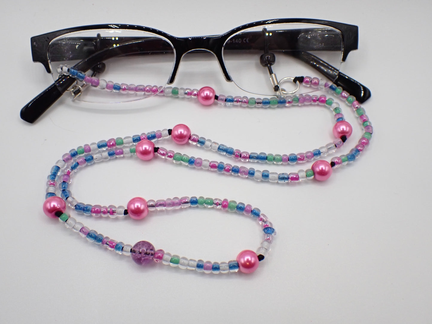 Beaded Eyeglass Cord Glass Spring Shades Beads #2