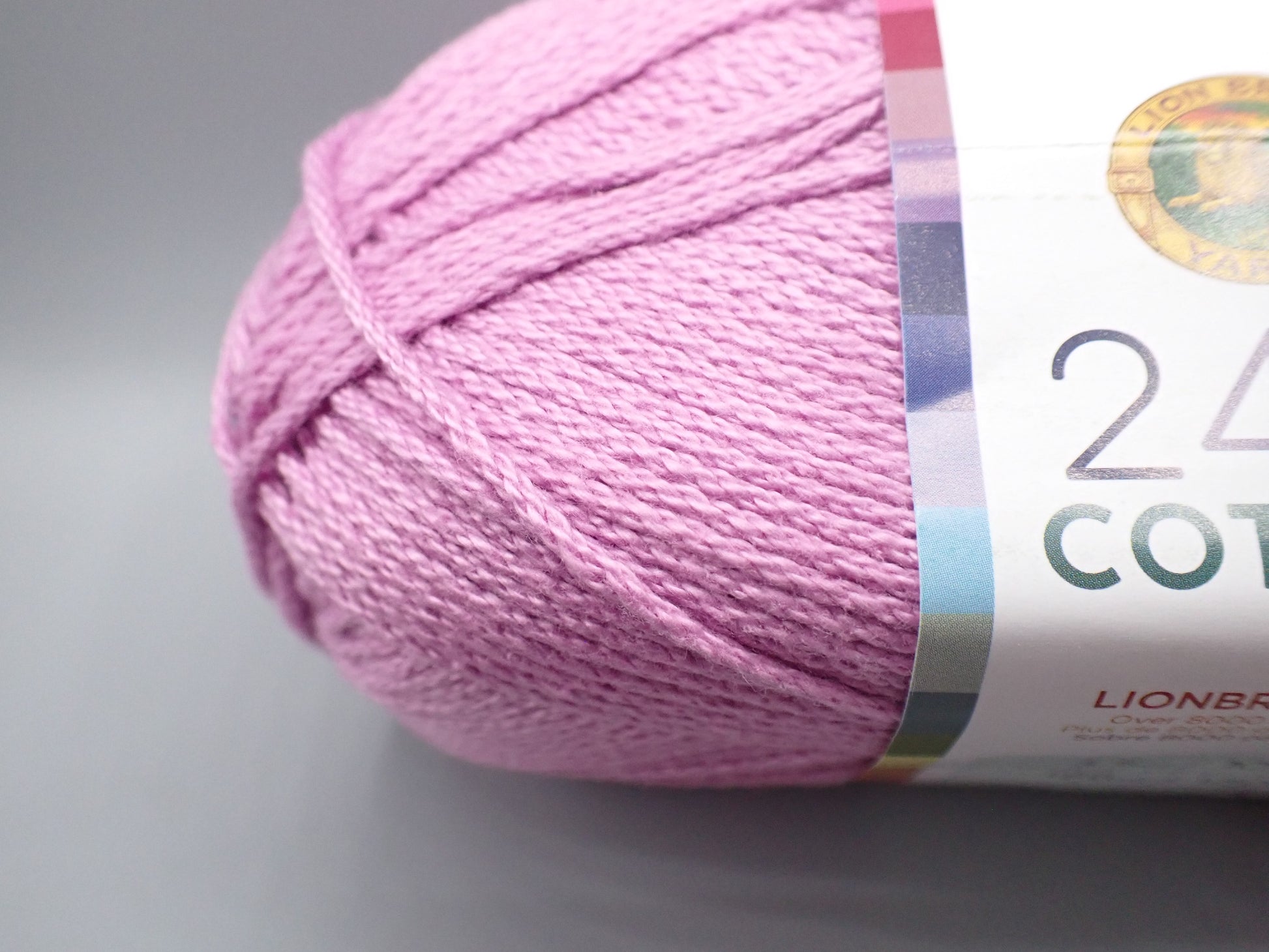 Lion Brand 24/7 Cotton Yarn Lot of 3 Lilac Purple Mercerized Cotton