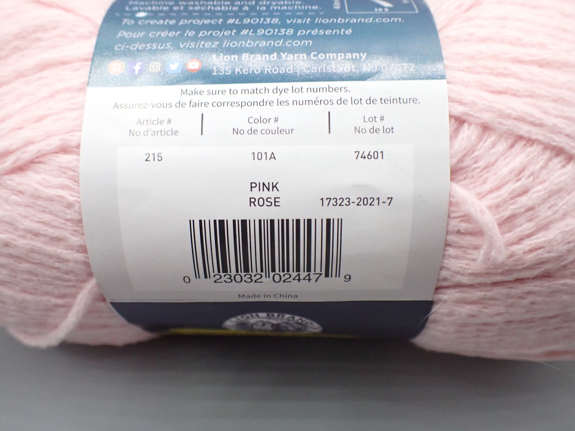 Lion Brand Yarns Worsted weight Feels Like Butta Pale Grey – Sweetwater  Yarns