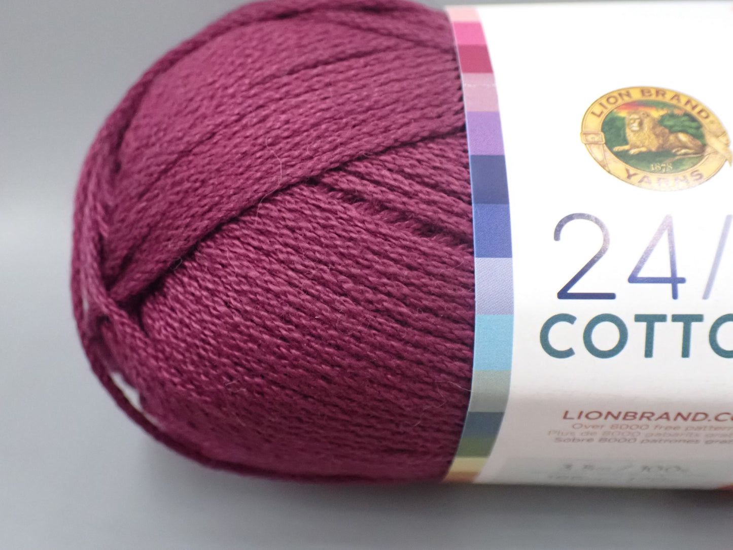 Lion Brand Yarns Worsted weight 24/7 Cotton Yarn Beets