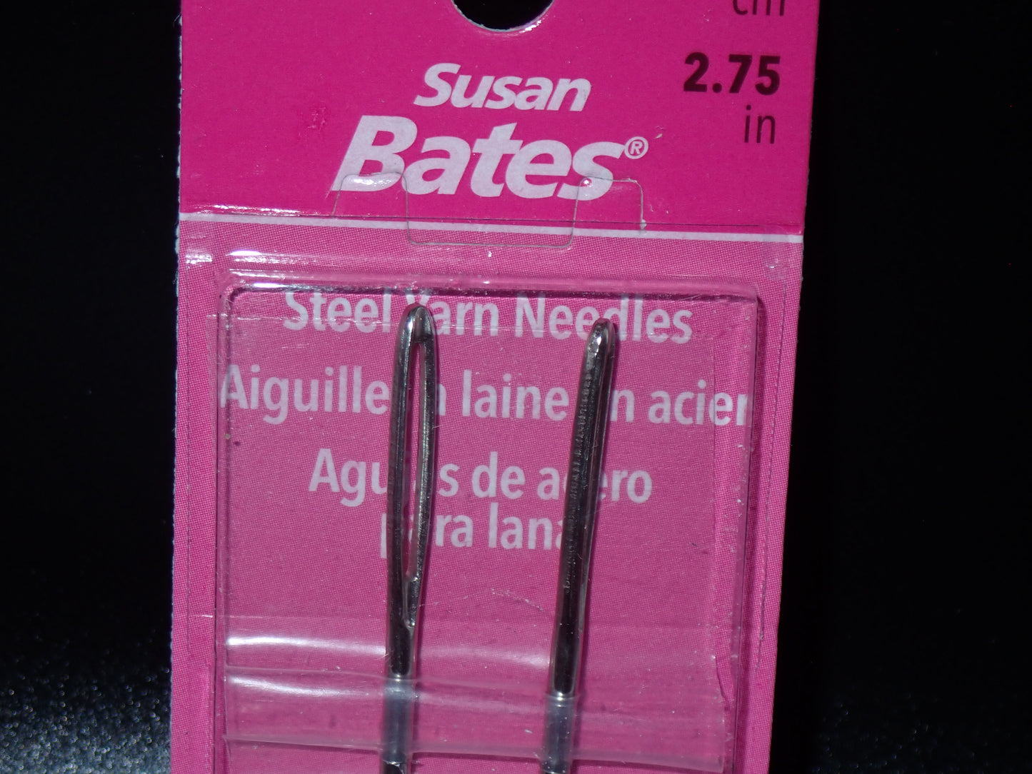 Susan Bates Size 13 Steel Yarn Needles 2-3/4" Long