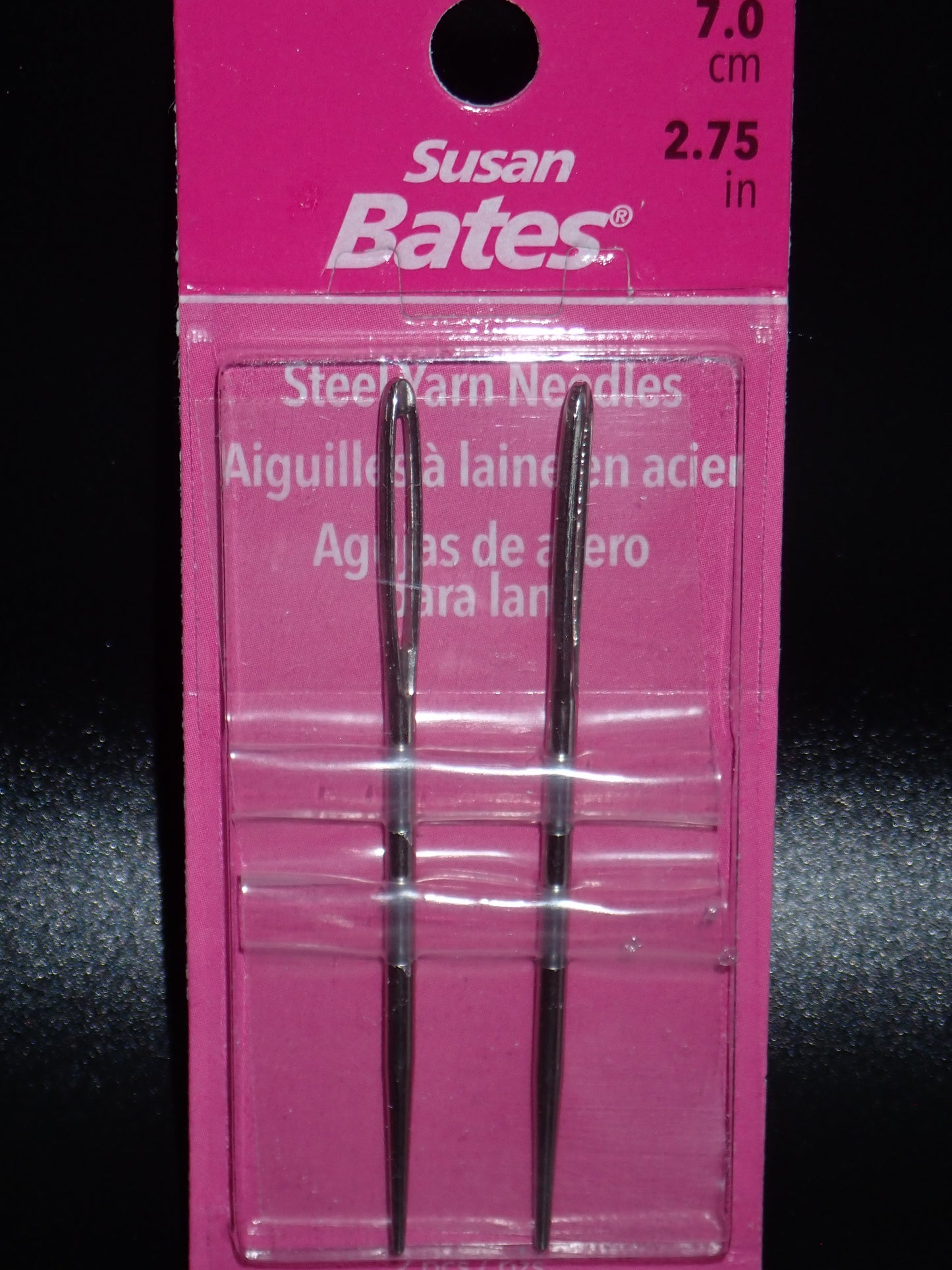 Susan Bates Size 13 Steel Yarn Needles 2-3/4" Long