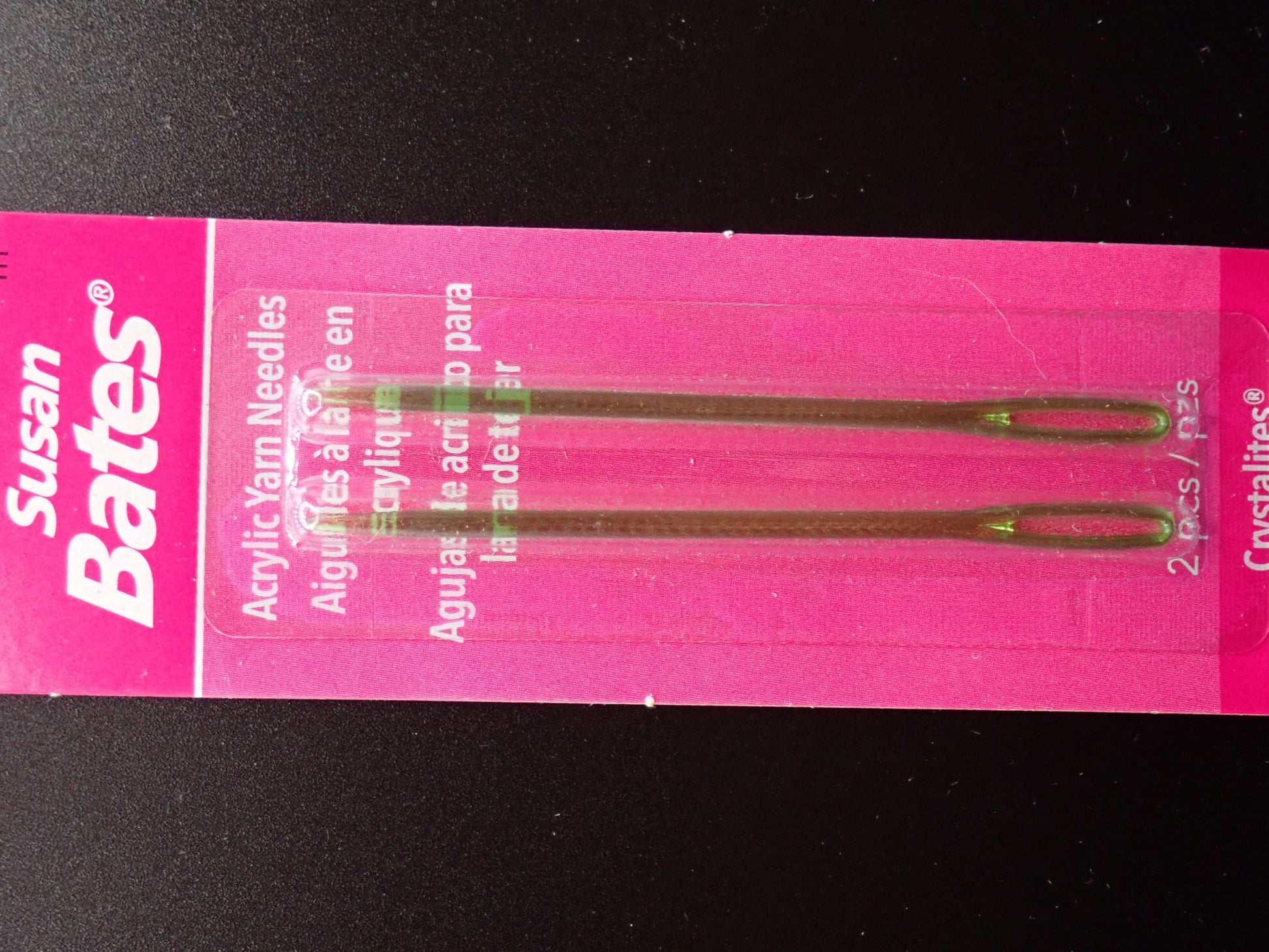 Susan Bates Crystalites Plastic Yarn Needles-2.75 2/Pkg