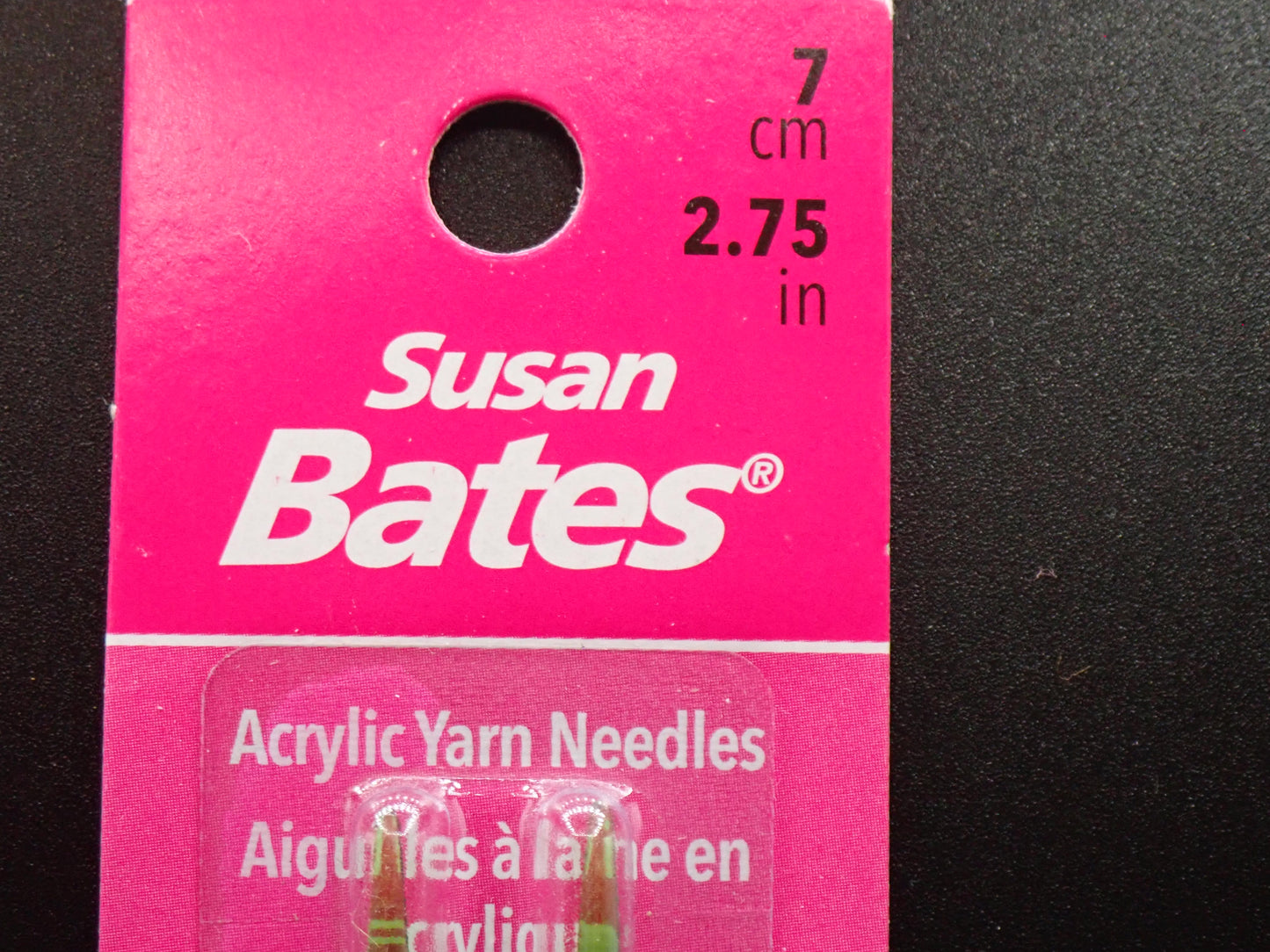 Susan Bates Crystalite Plastic Yarn Needles 2-3/4"