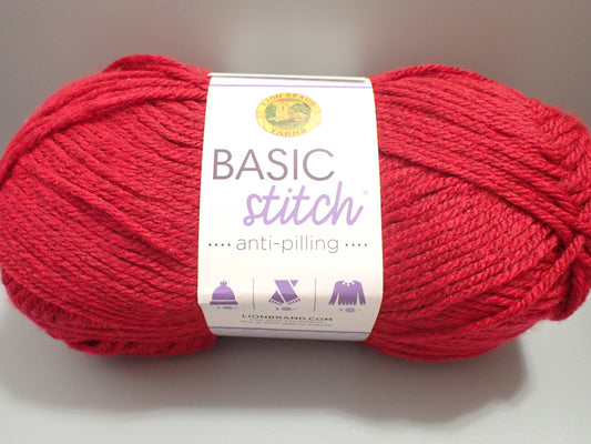 Lion Brand Yarns Worsted weight Basic Stitch Anti Pilling Red Heather