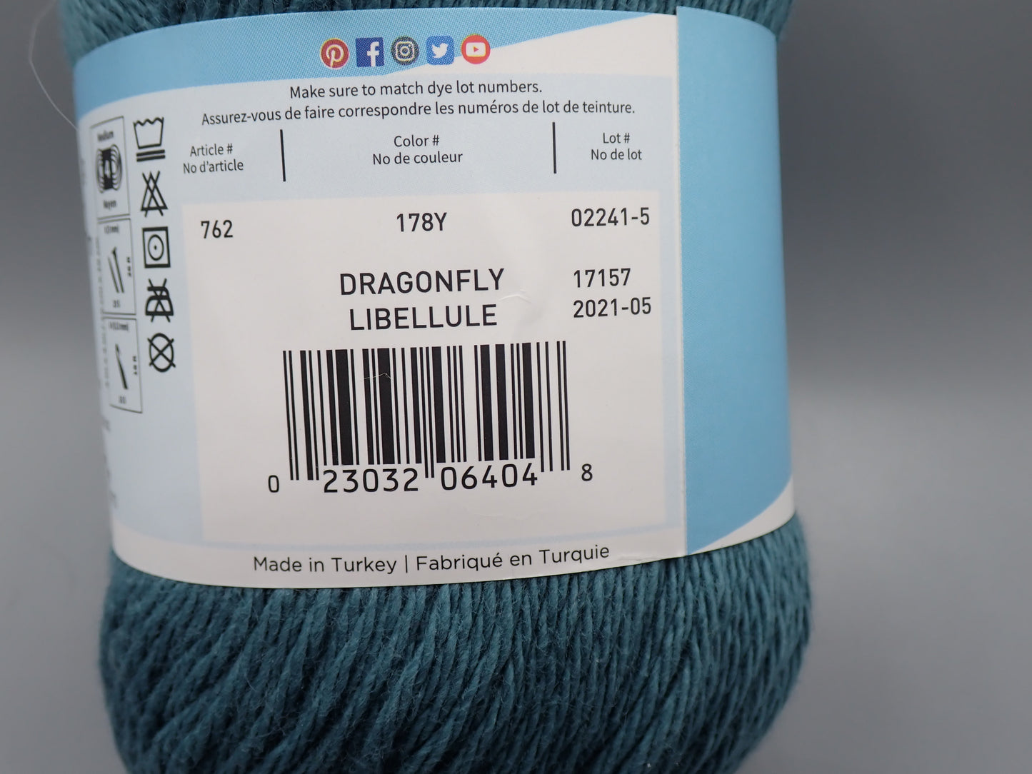 Lion Brand Yarns Worsted Weight Pima Cotton Dragonfly