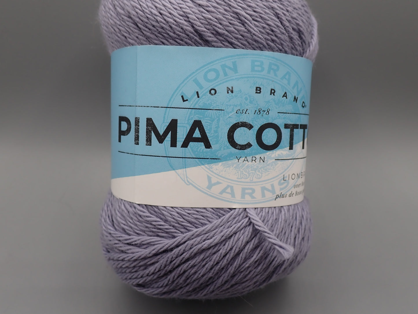 Lion Brand Yarns Worsted Weight Pima Cotton Rain Cloud