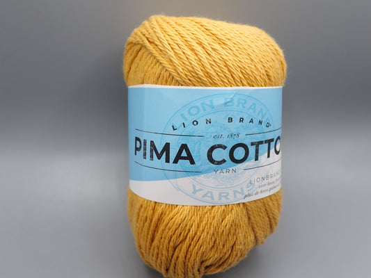 Lion Brand Yarns Worsted Weight Pima Cotton Mineral Yellow