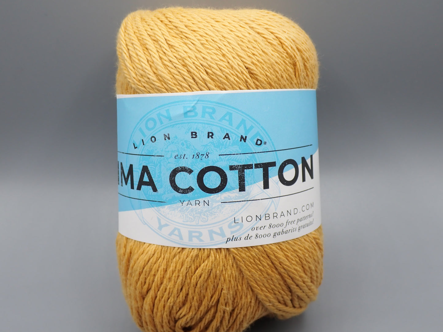 Lion Brand Yarns Worsted Weight Pima Cotton Mineral Yellow