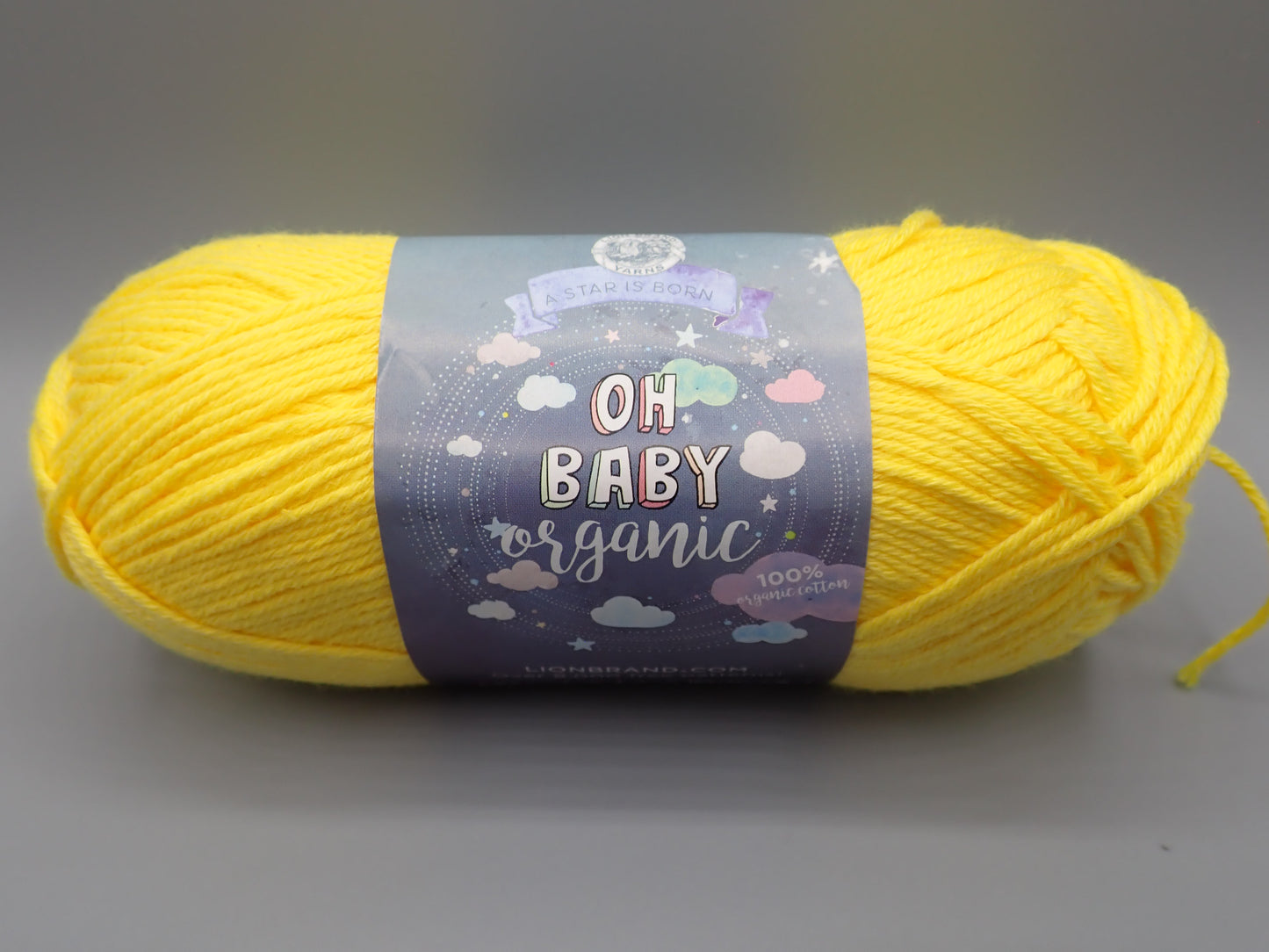 Lion Brand Yarns Sport weight Oh Baby Organic Yellow