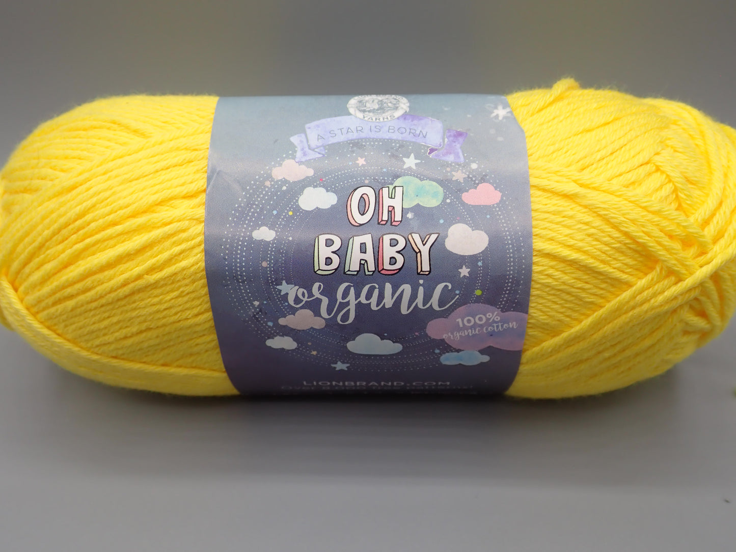 Lion Brand Yarns Sport weight Oh Baby Organic Yellow