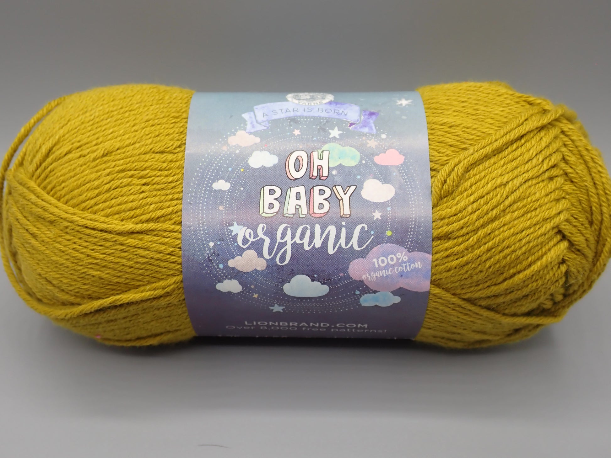 Lion Brand Yarns Sport weight Oh Baby Organic Olive