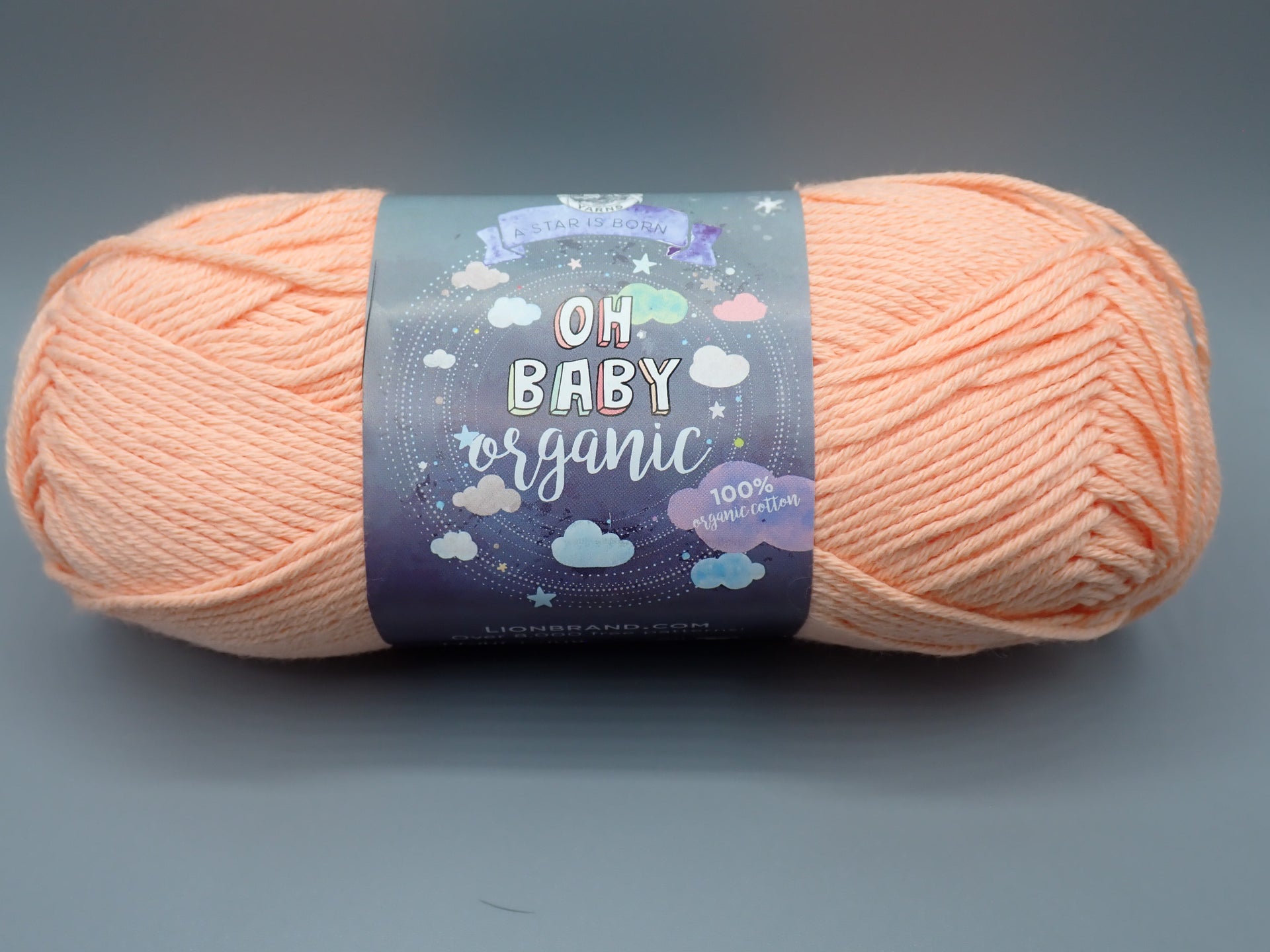 Lion Brand Yarns Sport weight Oh Baby Organic Coral