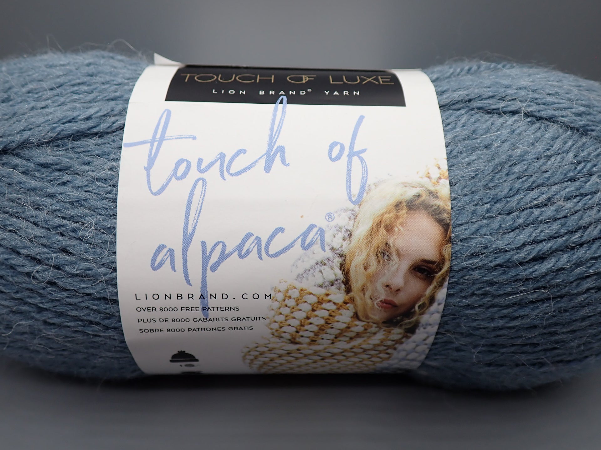 Lion Brand Yarns Worsted weight Touch of Alpaca Dusty Blue – Sweetwater  Yarns