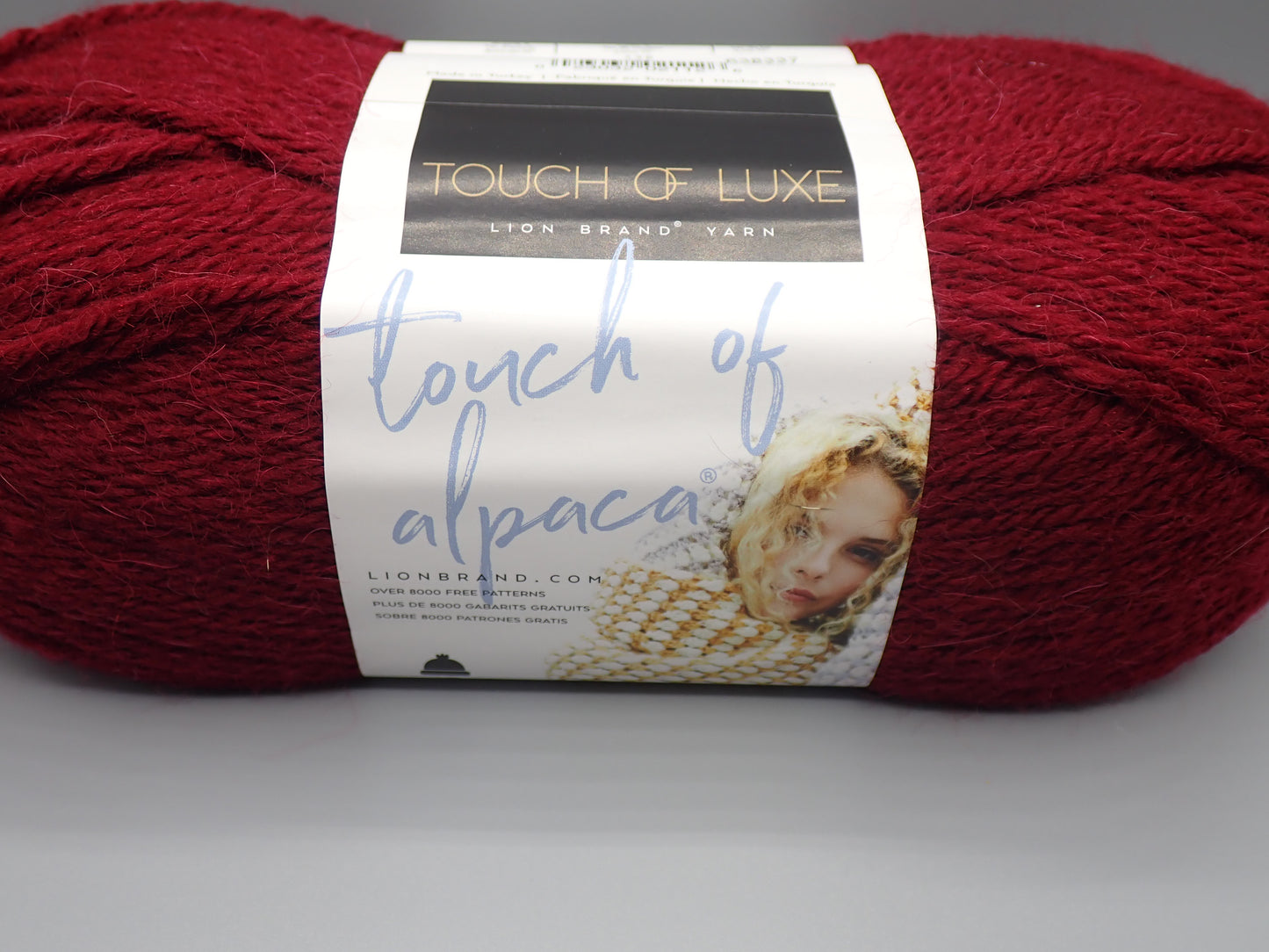 Lion Brand Yarns Worsted weight Touch of Alpaca Crimson
