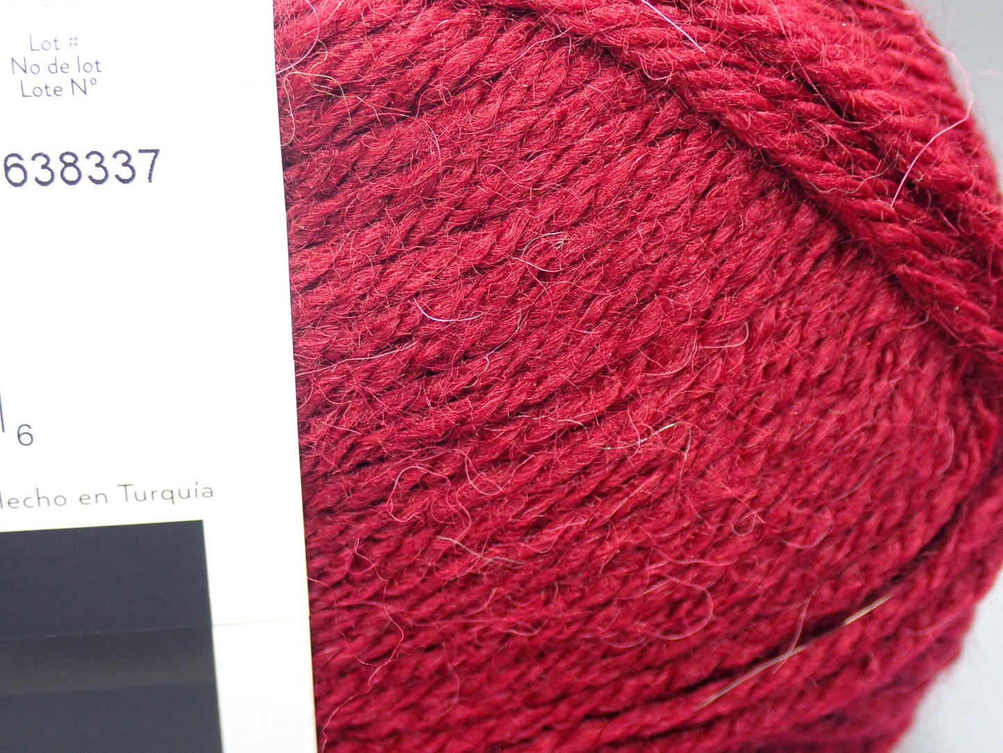 Lion Brand Yarns Worsted weight Touch of Alpaca Crimson