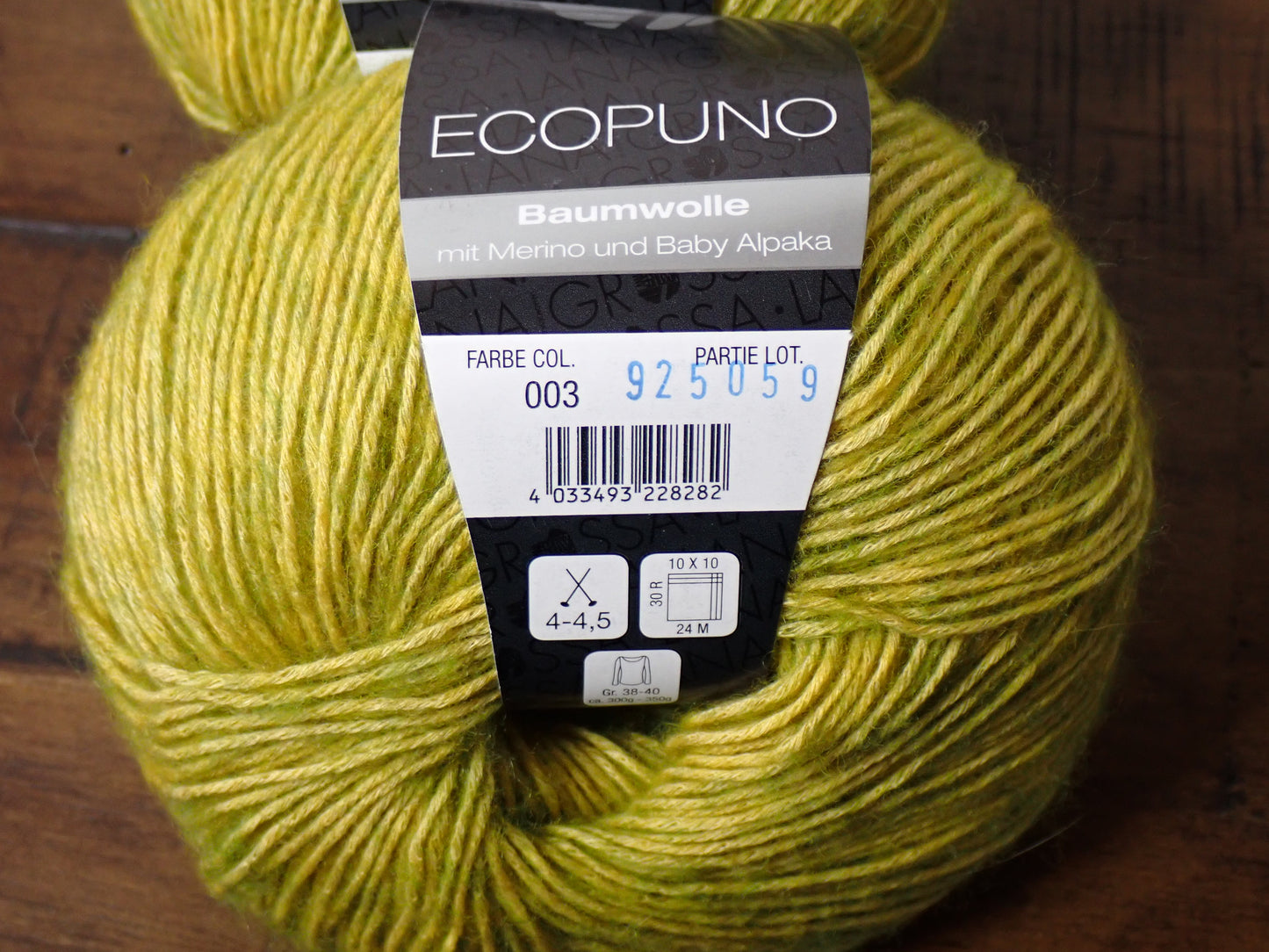 Lana Grossa Yarns Ecopuno DK weight yarn Pea
